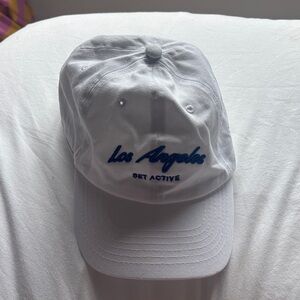 White SET Active 'Los Angeles' Embroidered Baseball Cap